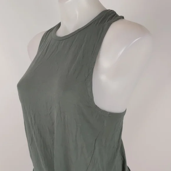 Rockwear Women's Top Size 8 Green Sleeveless Racerback Tie Waist Activewear - Picture 5 of 12
